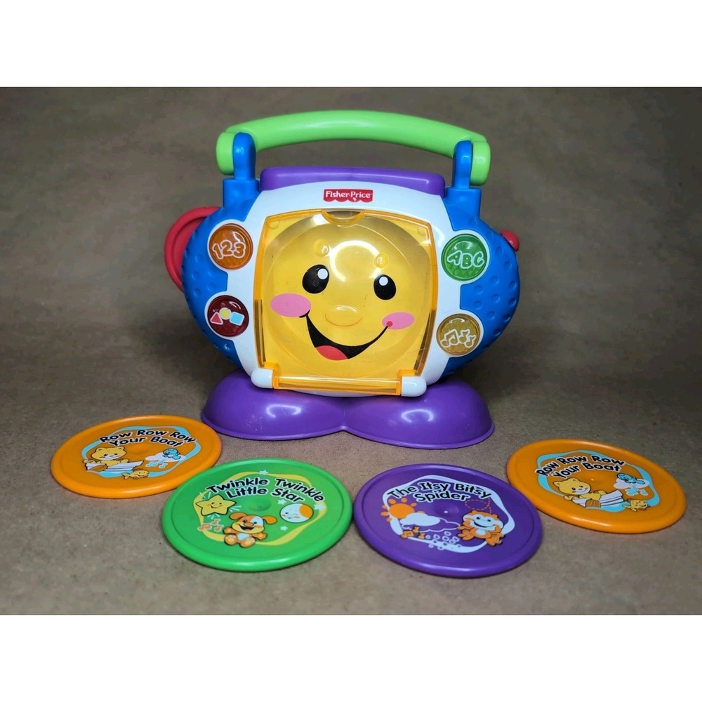Fisher-Price Laugh & Learn Sing-With-Me CD Player P2670 4 Discs Tested Working
